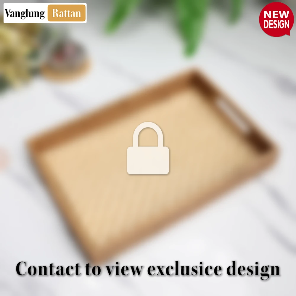 Handwoven Green Natural Bamboo Rattan Handles Serving Tray with Fine Weave - STCN013003K - Q: How do I properly care for my bamboo rattan serving tray?