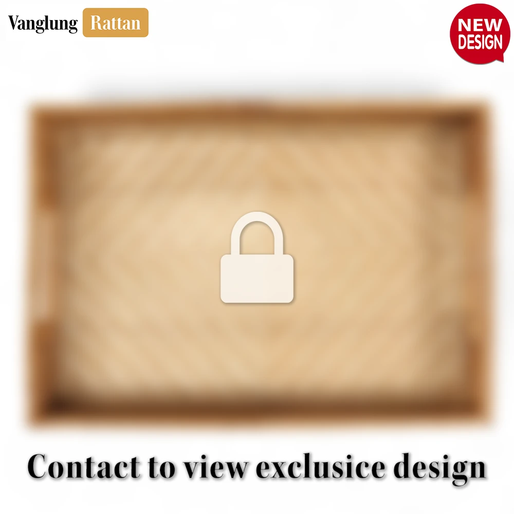 Handwoven Light Brown Bamboo Rattan Handles Serving Tray with Fine Weave - STCN013003 - 🏆 Why Choose VanglungRattan?