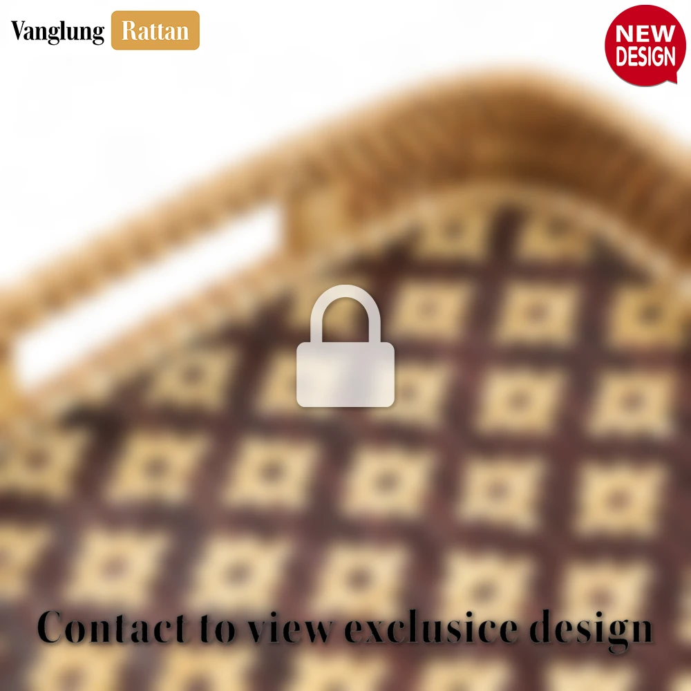 Handwoven Rectangular Bamboo Rattan Handles Serving Tray with Brown Diamond Weave - STCN013005BR - ❓ Frequently Asked Questions