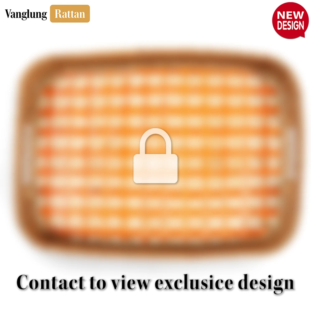 Handwoven Rectangular Bamboo Rattan Handles Serving Tray with Natural Orange Checkered Pattern - STCN013006OR - ❓ Frequently Asked Questions