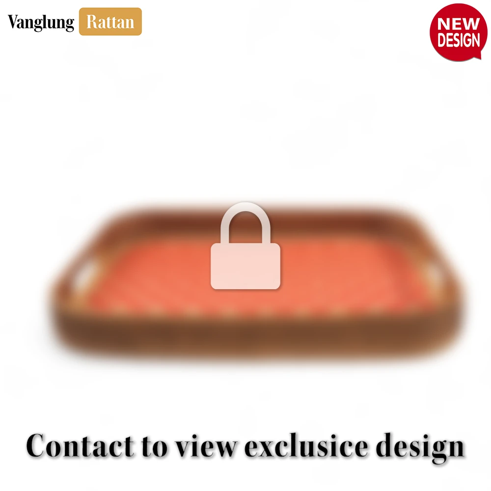 Handwoven Rectangular Bamboo Rattan Handles Serving Tray with Red Diamond Weave - STCN013005REHI - ❓ Frequently Asked Questions