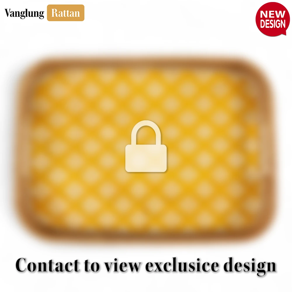 Handwoven Rectangular Bamboo Rattan Handles Serving Tray with Yellow Diamond Weave - STCN013005YL - ❓ Frequently Asked Questions