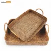 Handwoven Round Rectangle Bamboo Rattan Serving Tray with Arched Handles - STCN051005S-1.webp