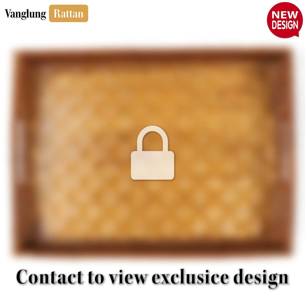 Honey Brown Rectangular Bamboo Rattan Handles Serving Tray with Intricate Labyrinth Weave - STCN013002HB - ❓ Frequently Asked Questions