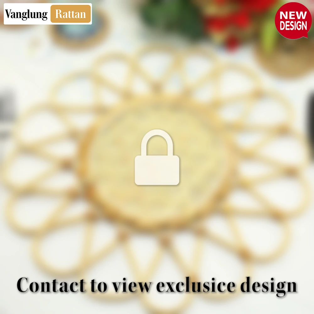 Yellow Scalloped Flower Handwoven Bamboo Rattan Placemat with Spiral Weave - UP054037 - 🤔 How do I clean and maintain this bamboo rattan placemat?