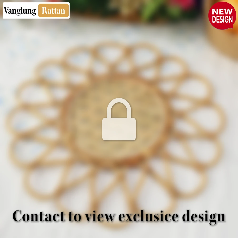 Yellow Scalloped Flower Handwoven Bamboo Rattan Placemat with Spiral Weave - UP054037 - 📐 Will this placemat fit standard dinner plates?