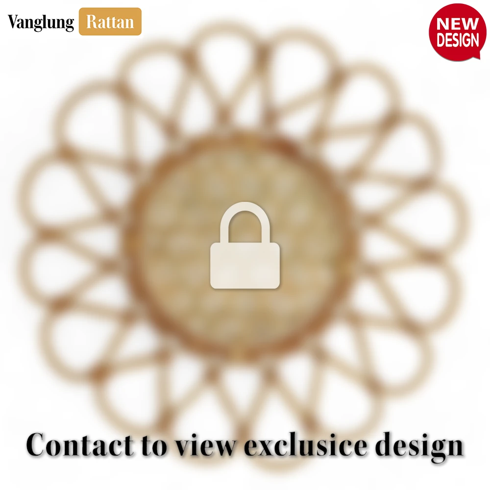 Yellow Scalloped Flower Handwoven Bamboo Rattan Placemat with Spiral Weave - UP054037 - ⭐ Product Highlights