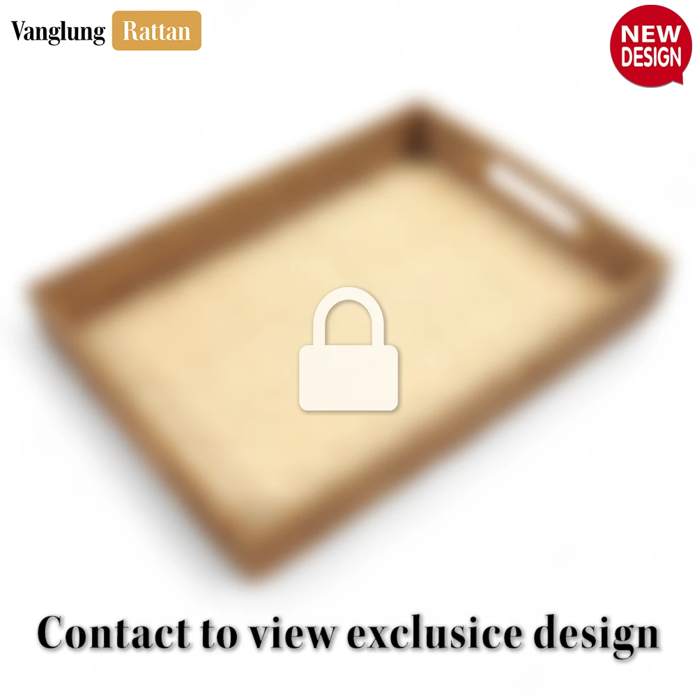 Natural Rectangular Bamboo Rattan Handles Serving Tray with Intricate Labyrinth Weave - STCN013002RE-1.webp