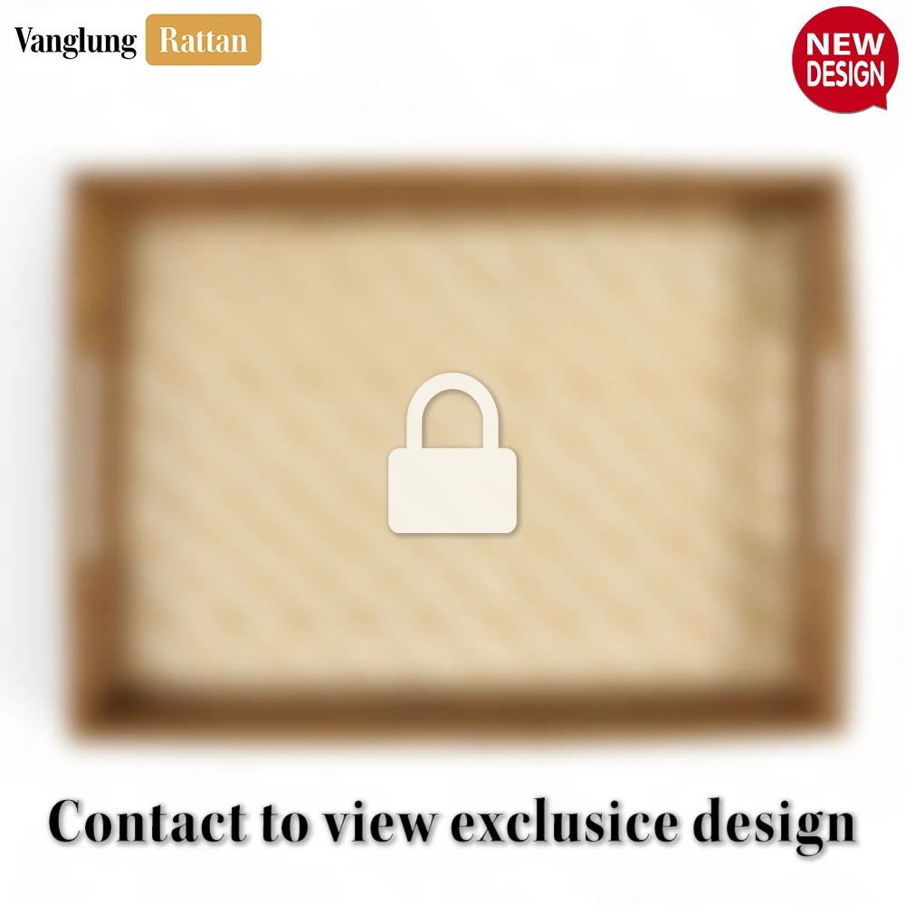 Natural Rectangular Bamboo Rattan Handles Serving Tray with Intricate Labyrinth Weave - STCN013002RE - 🌟 Why Choose VanglungRattan