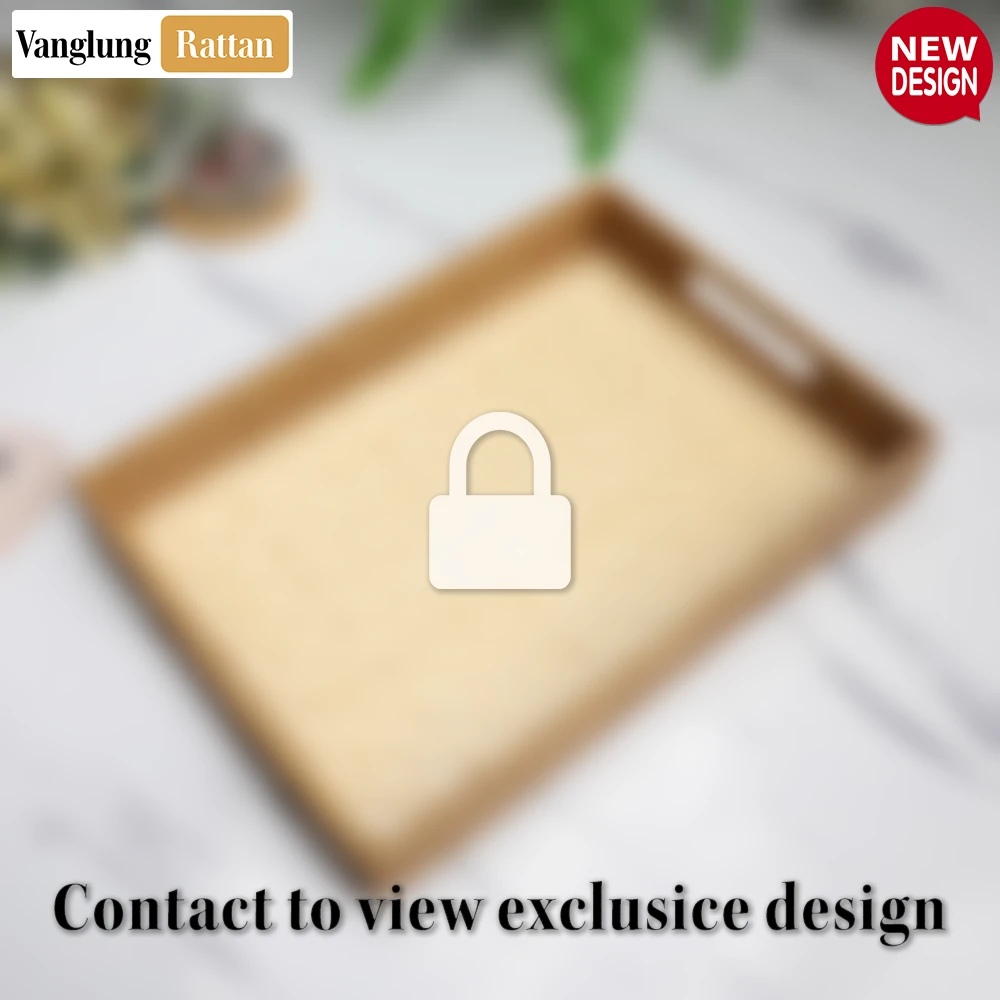 Natural Rectangular Bamboo Rattan Handles Serving Tray with Intricate Labyrinth Weave - STCN013002RE - Q: How do I properly care for my bamboo rattan serving tray?