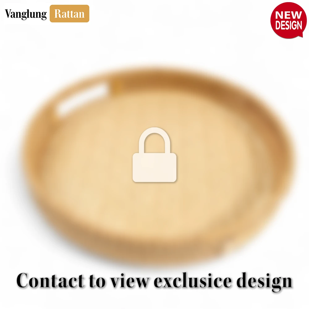 New Design Round Honey Handwoven Bamboo Rattan Handles Serving Tray with Natural Twilled Twos Weave - STRO013003HN_ND-1.webp
