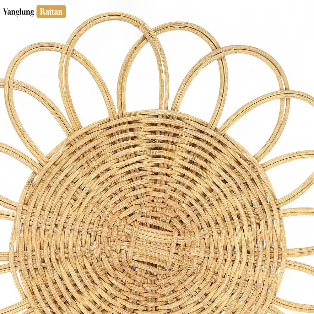 Brown Handicraft Flower Core Rattan Placemat for Decoration - UP054009 - ✨ Product Highlights