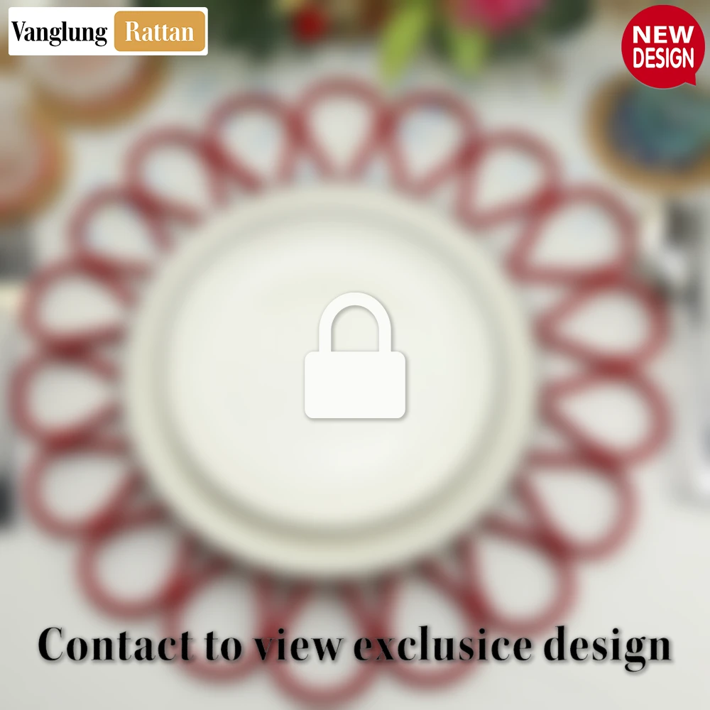 Red Scalloped Flower Handwoven Bamboo Rattan Placemat with Spiral Weave - UP054034 - ❓ Frequently Asked Questions