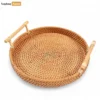 Round Bamboo Dowel Handles Straw Rattan Serving Tray with Natural Wicker Weave - STRO011007-1.webp