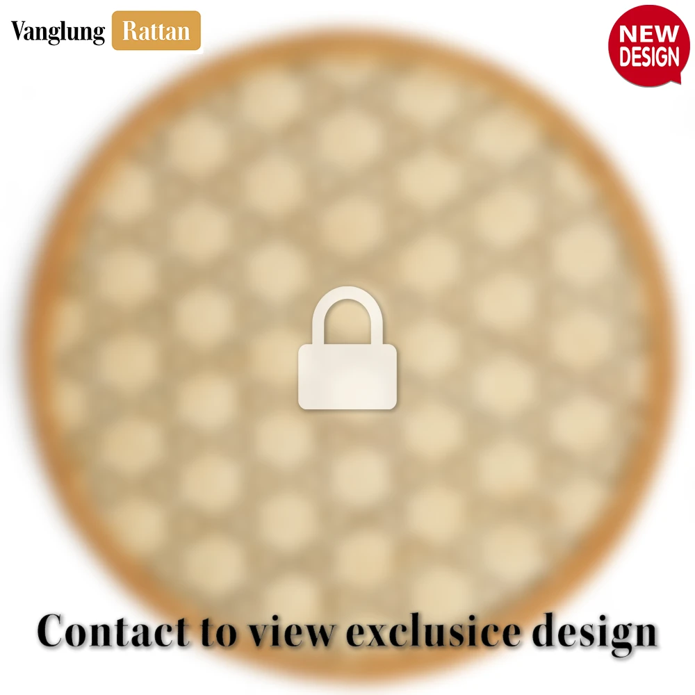 Round Green Handwoven Bamboo Rattan Placemat with Natural Geometric Star Weave - UP054017 - 🍽️ Versatile Applications