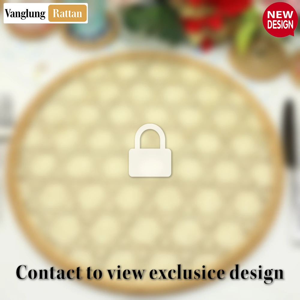 Round Green Handwoven Bamboo Rattan Placemat with Natural Geometric Star Weave - UP054017 - Q: Can this placemat withstand hot dishes directly from the oven?