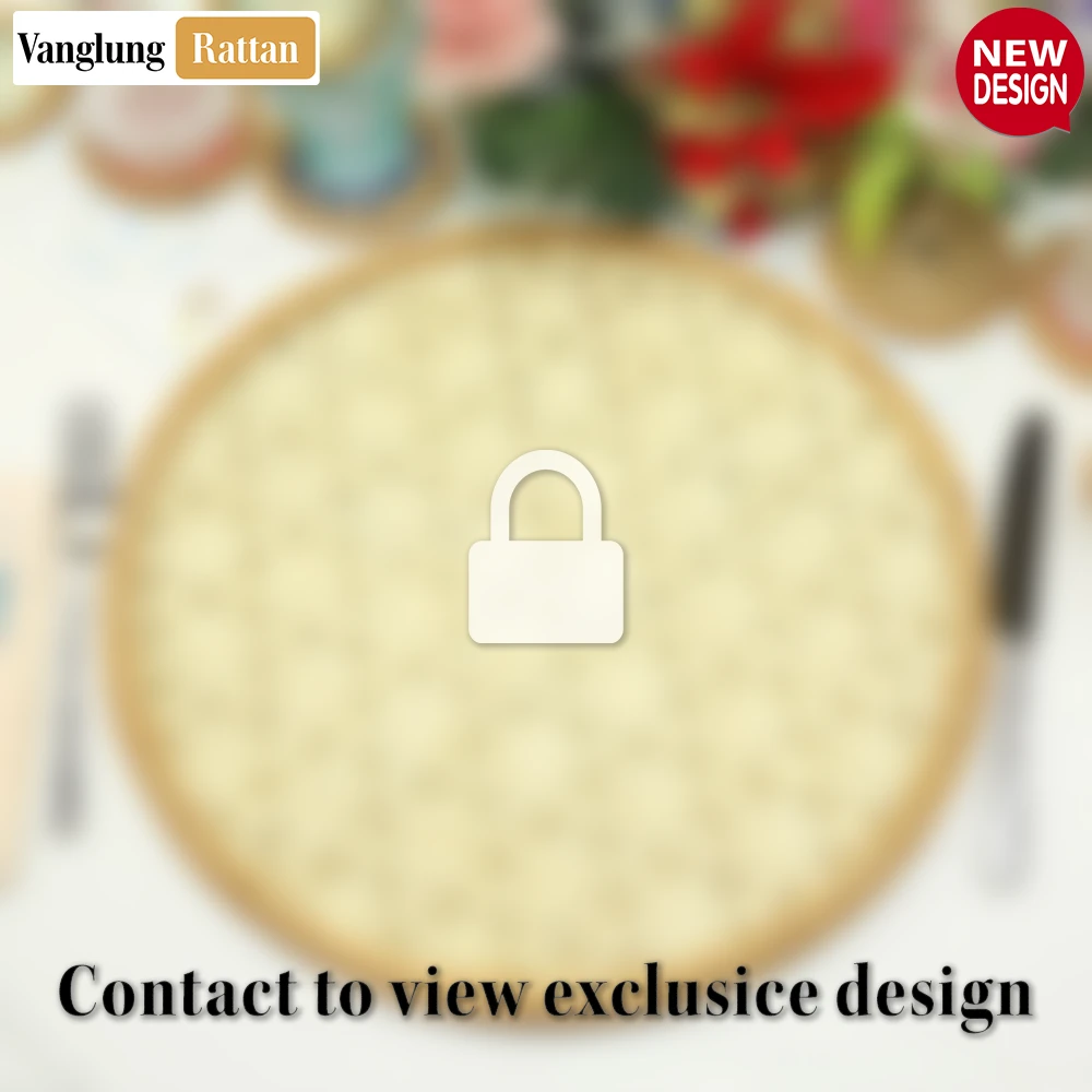 Round Green Handwoven Bamboo Rattan Placemat with Natural Geometric Star Weave - UP054017 - Q: How do I clean and maintain my bamboo rattan placemat?