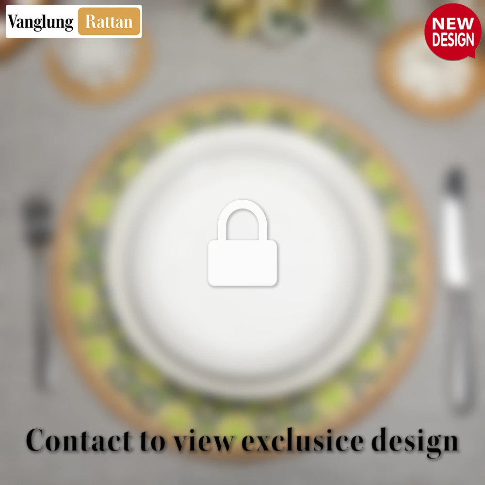 Round Handwoven Bamboo Rattan Placemat with Geometric Star Weave - UP054015 - Q: Will the colors fade over time with regular use?