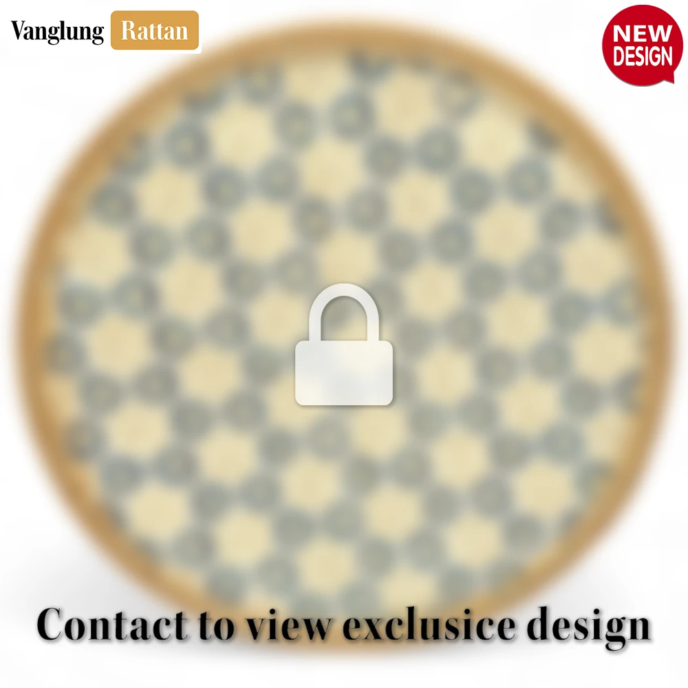 Round Natural Handwoven Bamboo Rattan Placemat with Blue Lattice Pattern - UP054010-B - 🌟 Why Choose VanglungRattan