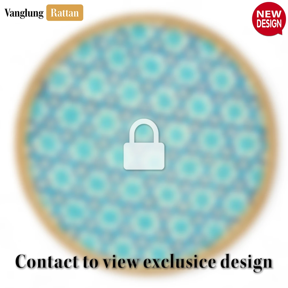Round Natural Handwoven Bamboo Rattan Placemat with Blue Star Pattern - UP054011 - Q: Can this placemat accommodate different plate sizes?