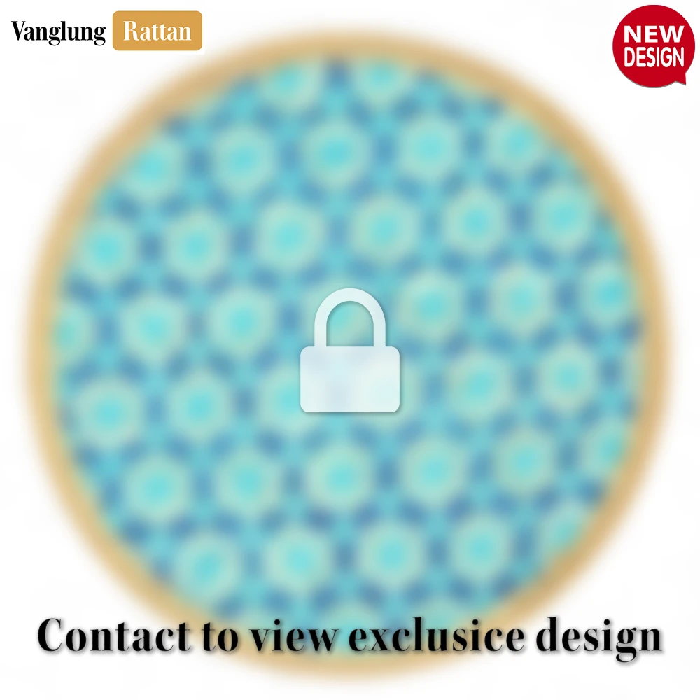 Round Natural Handwoven Bamboo Rattan Placemat with Blue Star Pattern - UP054011 - Q: How do I clean and maintain my bamboo rattan placemat?