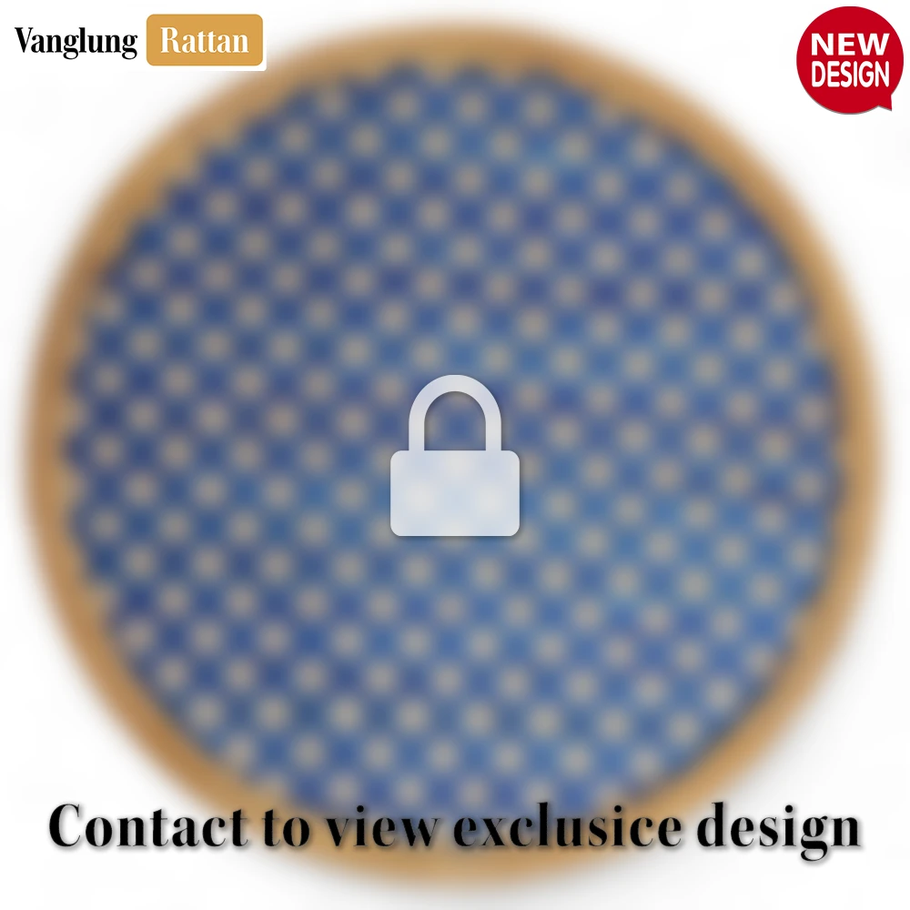 Round Natural Handwoven Bamboo Rattan Placemat with Blue Geometric Diamond Pattern - UP054020 - ❓ Frequently Asked Questions (FAQ)