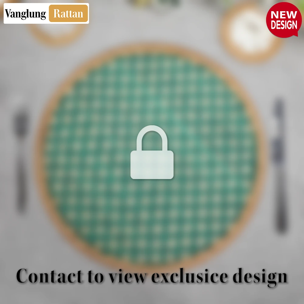Round Natural Handwoven Bamboo Rattan Placemat with Green Geometric Diamond Pattern - UP054019 - ❓ Frequently Asked Questions (FAQ)