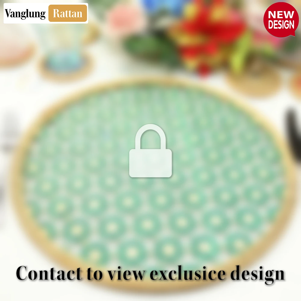 Round Natural Handwoven Bamboo Rattan Placemat with Green Star Hexagon Pattern - UP054029 - ❓ Frequently Asked Questions