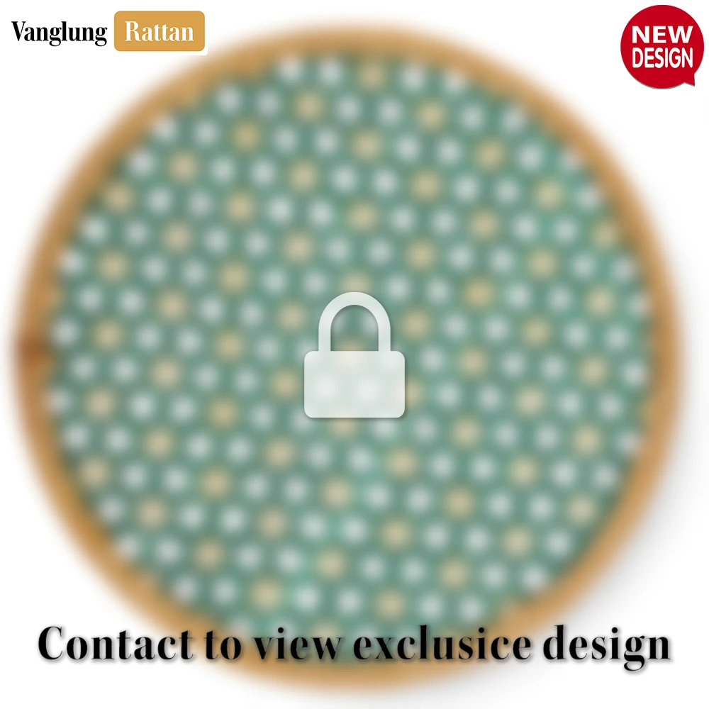 Round Natural Handwoven Bamboo Rattan Placemat with Green Star Hexagon Pattern - UP054029 - 🏆 Why Choose VanglungRattan