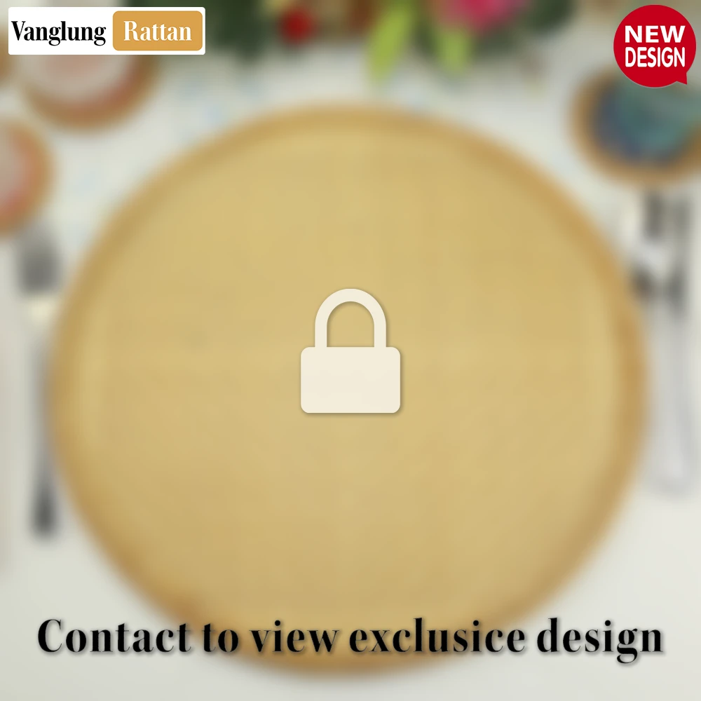 Round Natural Handwoven Bamboo Rattan Placemat with Herringbone Pattern - UP054023 - 🏠 Applications