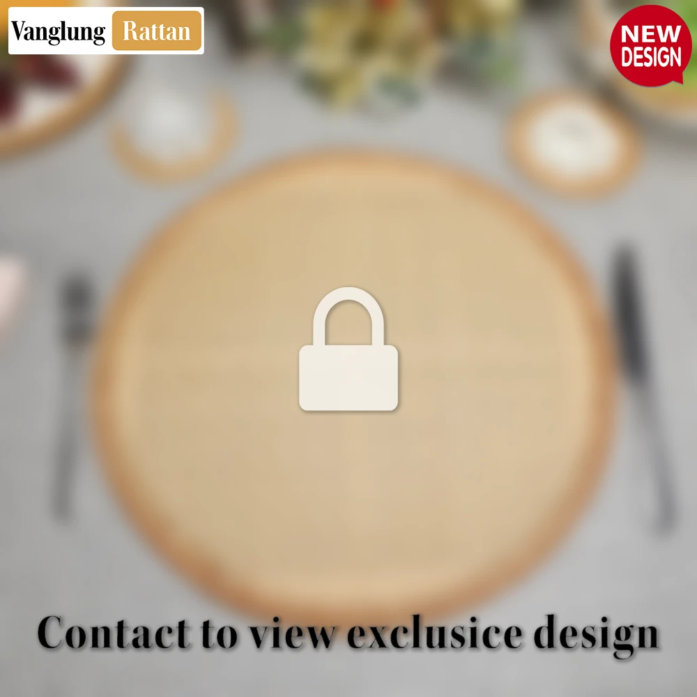 Round Natural Handwoven Bamboo Rattan Placemat with Herringbone Pattern - UP054023 - Q: How do I properly care for my bamboo rattan placemat?
