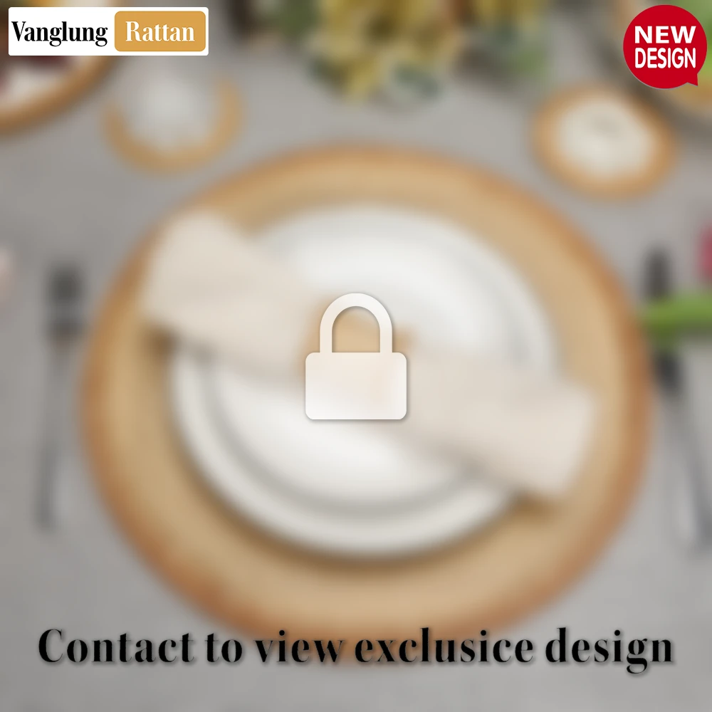 Round Natural Handwoven Bamboo Rattan Placemat with Herringbone Pattern - UP054023 - Q: Is this placemat suitable for hot dishes?