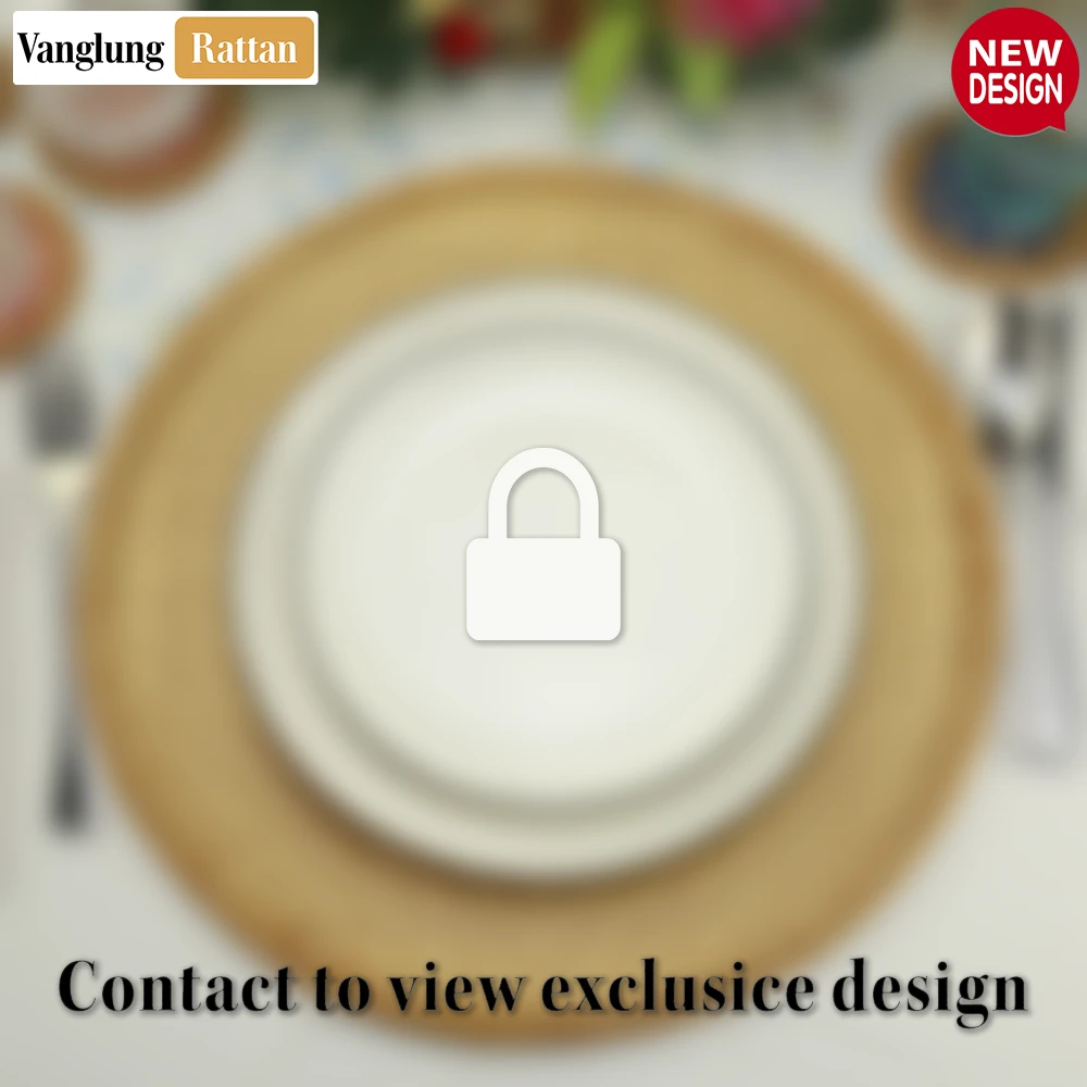 Round Natural Handwoven Bamboo Rattan Placemat with Herringbone Pattern - UP054023 - 🌟 Why Should You Buy Products at VanglungRattan