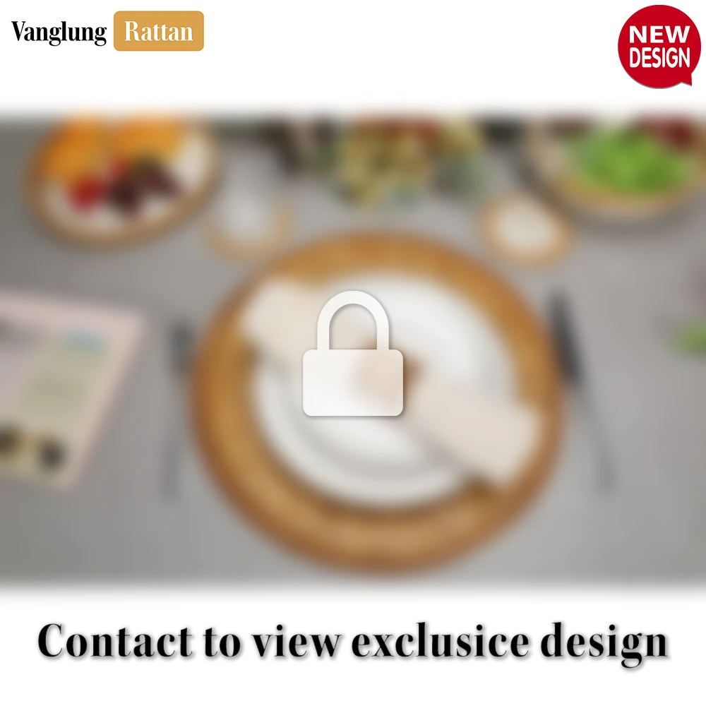 Round Green Natural Handwoven Bamboo Rattan Placemat with Intricate Star Weave - UP054013 - 🍽️ Versatile Applications