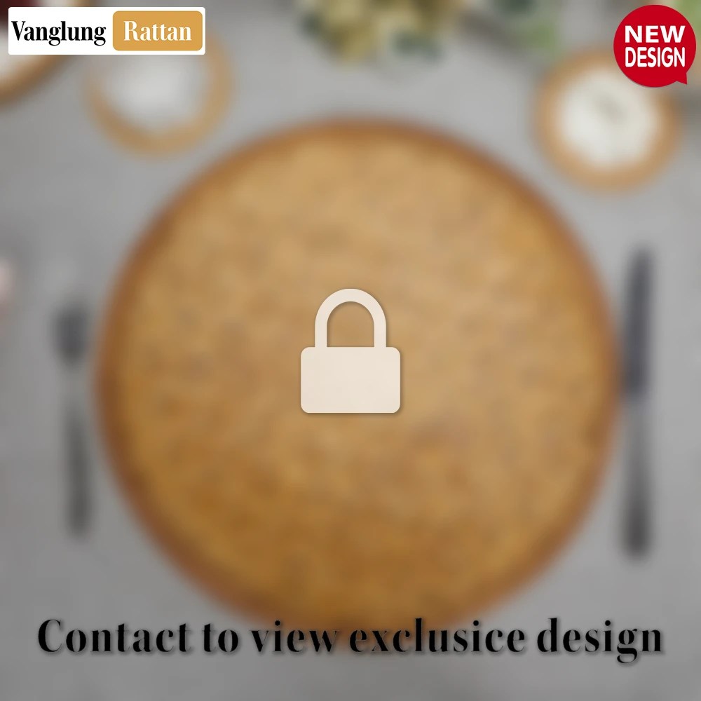 Round Green Natural Handwoven Bamboo Rattan Placemat with Intricate Star Weave - UP054013 - 🏆 Why Choose VanglungRattan
