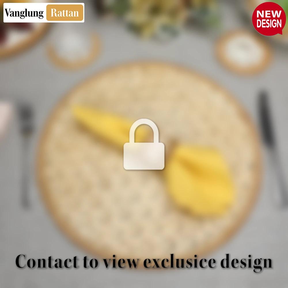 Round Natural Handwoven Bamboo Rattan Placemat with Intricate Star Weave - UP054014 - Q: How do I clean and maintain my bamboo rattan placemat?