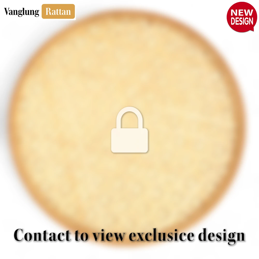 Round Natural Handwoven Bamboo Rattan Placemat with Intricate Star Weave - UP054014 - Round Natural Handwoven Bamboo Rattan Placemat with Intricate Star Weave - UP054014