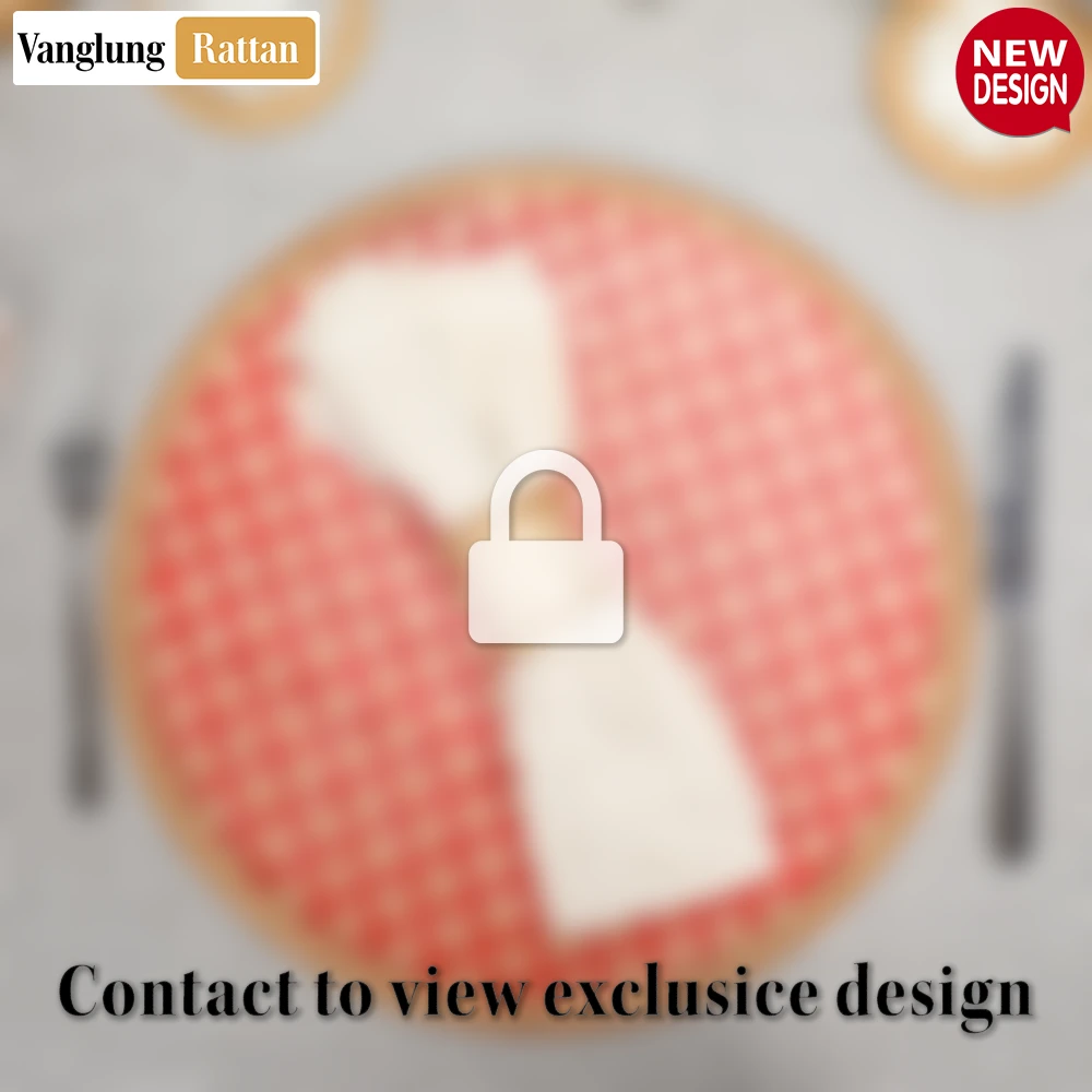 Round Natural Handwoven Bamboo Rattan Placemat with Red Geometric Diamond Pattern - UP054021 - Q: Will the red color fade over time with regular use?