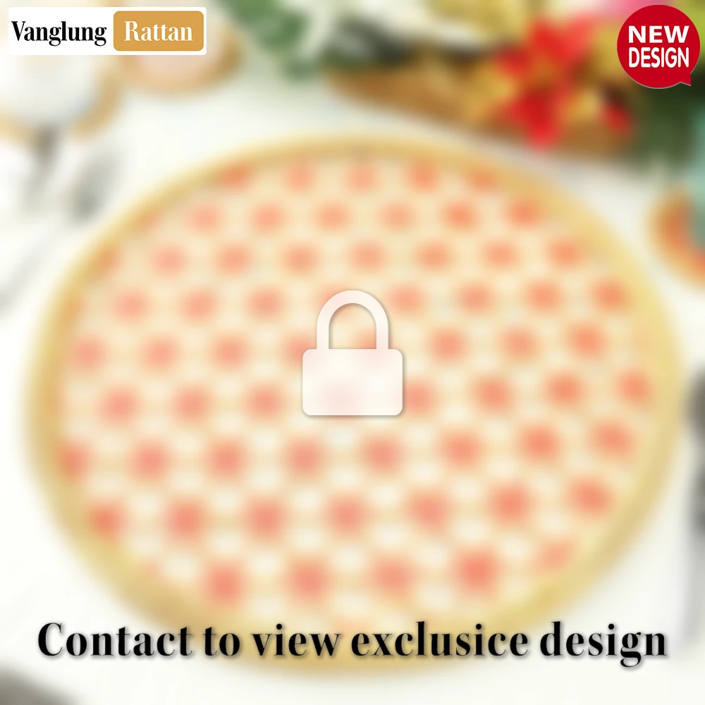Round Natural Handwoven Bamboo Rattan Placemat with Red Star Hexagon Pattern - UP054028 - ❓ Frequently Asked Questions
