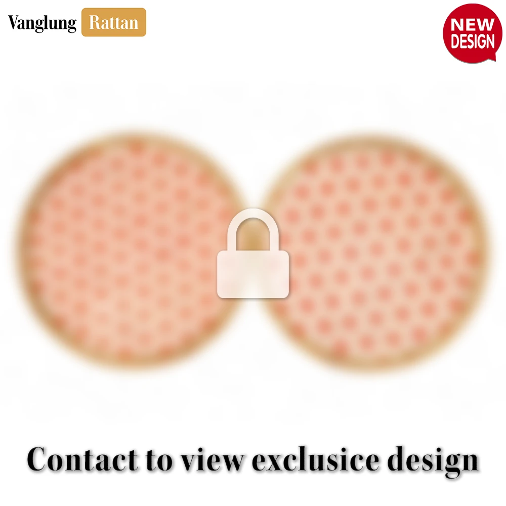 Round Natural Handwoven Bamboo Rattan Placemat with Red Star Hexagon Pattern - UP054028 - Q: Can this placemat accommodate different plate sizes?