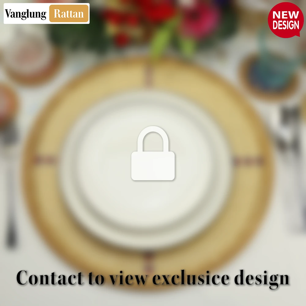 Round Natural Handwoven Bamboo Rattan Placemat with Stitched Cross Pattern - UP054026 - 🏆 Why Choose VanglungRattan