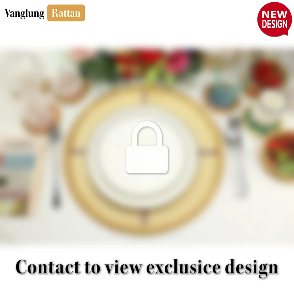 Round Natural Handwoven Bamboo Rattan Placemat with Stitched Cross Pattern - UP054026 - ⭐ Product Highlights
