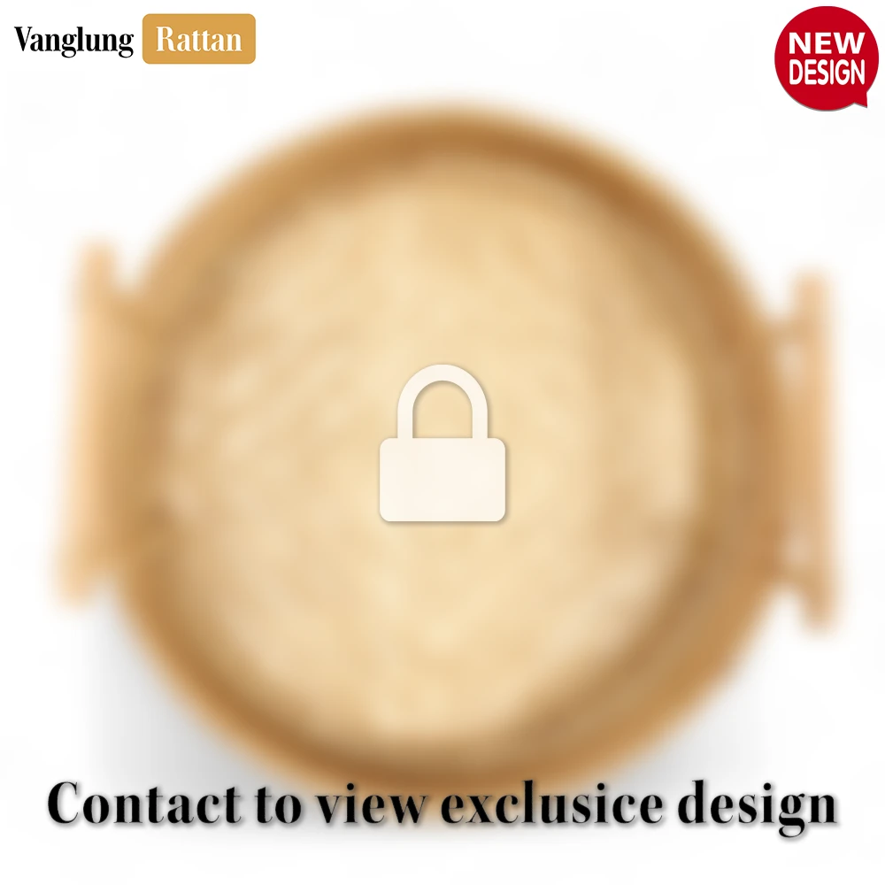 Round Natural Handwoven Bamboo Rattan Serving Tray with Twilled Twos Weave and Modern Dowel Handles - STRO013001CL - 🏆 Why Choose VanglungRattan