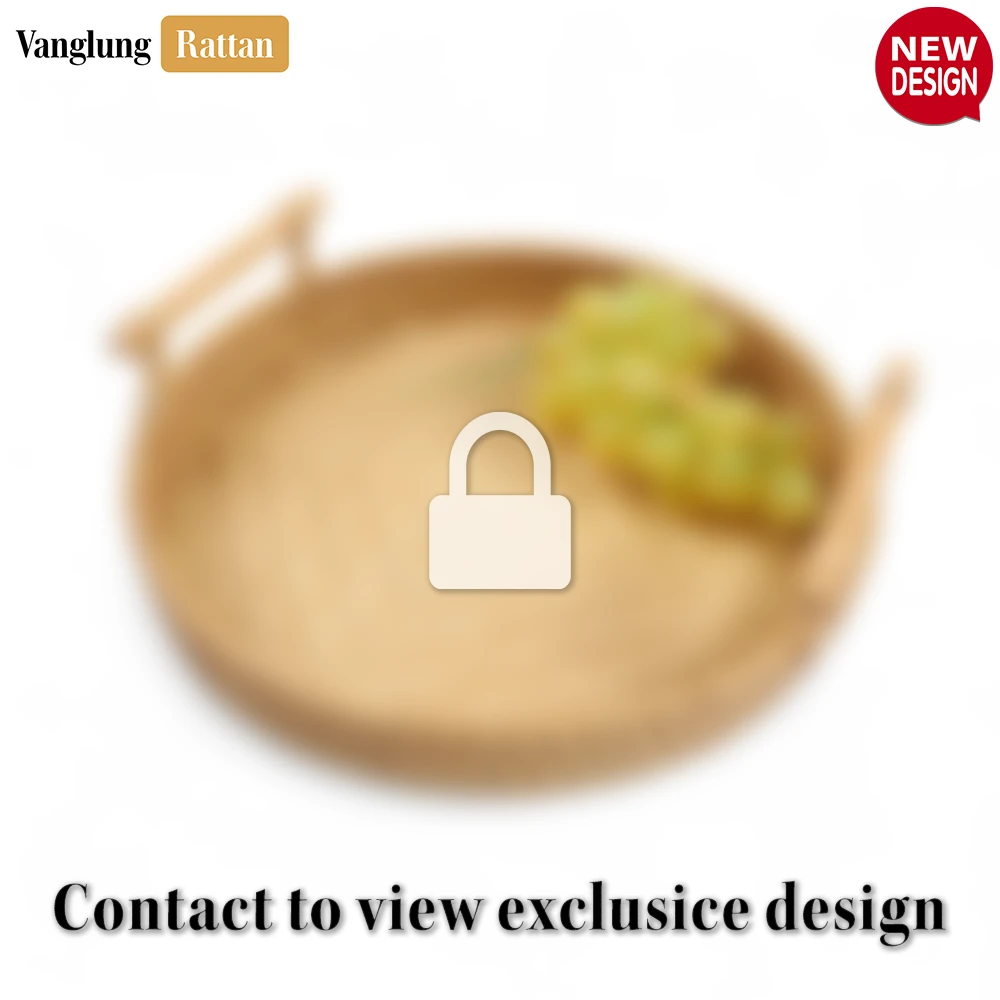 Round Natural Handwoven Bamboo Rattan Serving Tray with Twilled Twos Weave and Modern Dowel Handles - STRO013001CL - ❓ Frequently Asked Questions