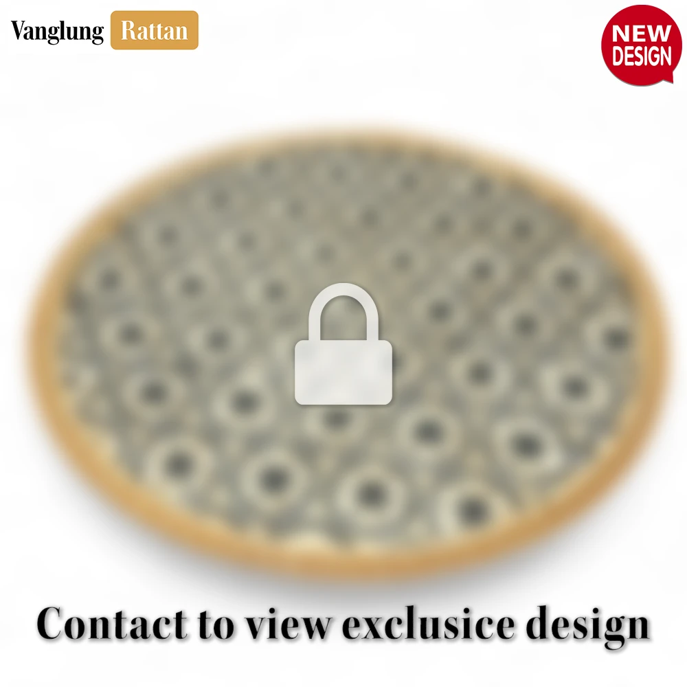 Round Natural Handwoven Bamboo Rattan Placemat with Black Hexagon Pattern - UP054012 - 🍽️ Applications