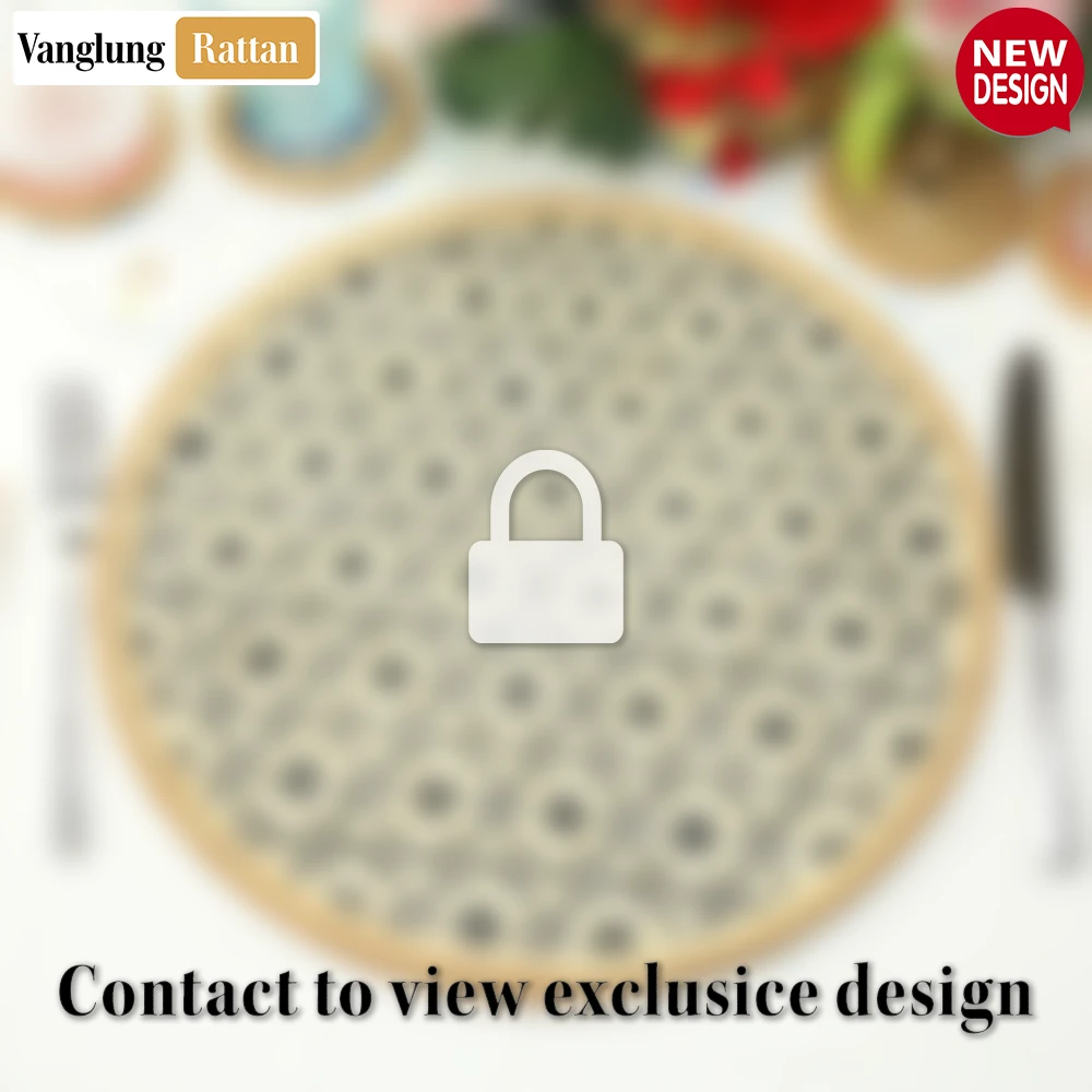 Round Natural Handwoven Bamboo Rattan Placemat with Black Hexagon Pattern - UP054012 - ❓ Frequently Asked Questions