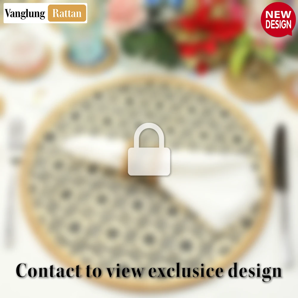 Round Natural Handwoven Bamboo Rattan Placemat with Black Hexagon Pattern - UP054012 - Q: Will the black hexagon pattern fade over time?