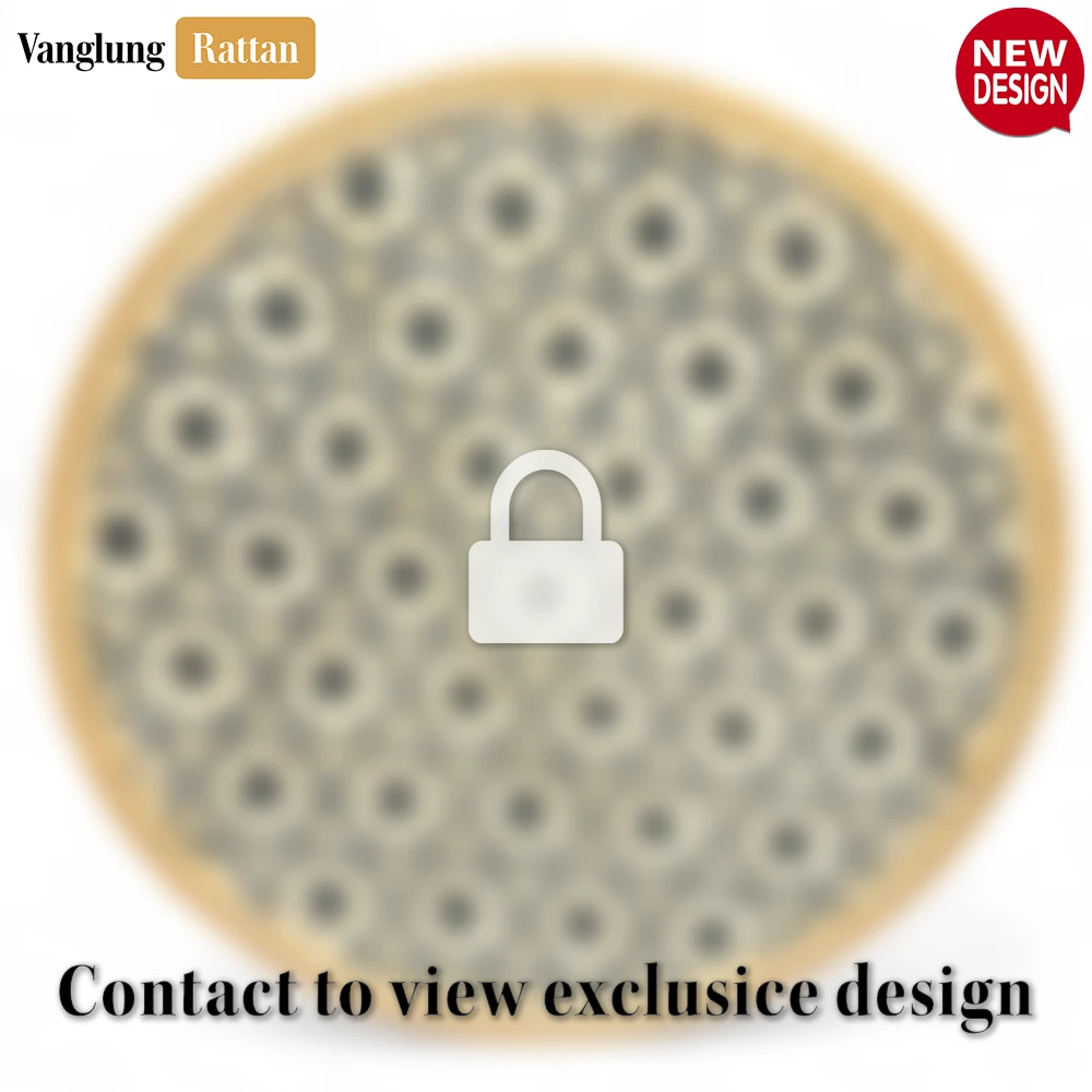 Round Natural Handwoven Bamboo Rattan Placemat with Black Hexagon Pattern - UP054012 - Q: How do I clean and maintain this bamboo rattan placemat?