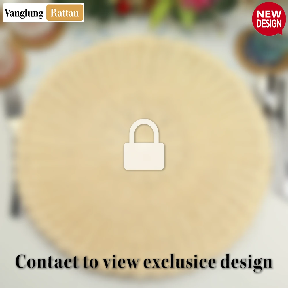 Round Natural Handwoven Rattan Placemat with Wavy Edge - UP034021 - 🎨 Product Features & Specifications