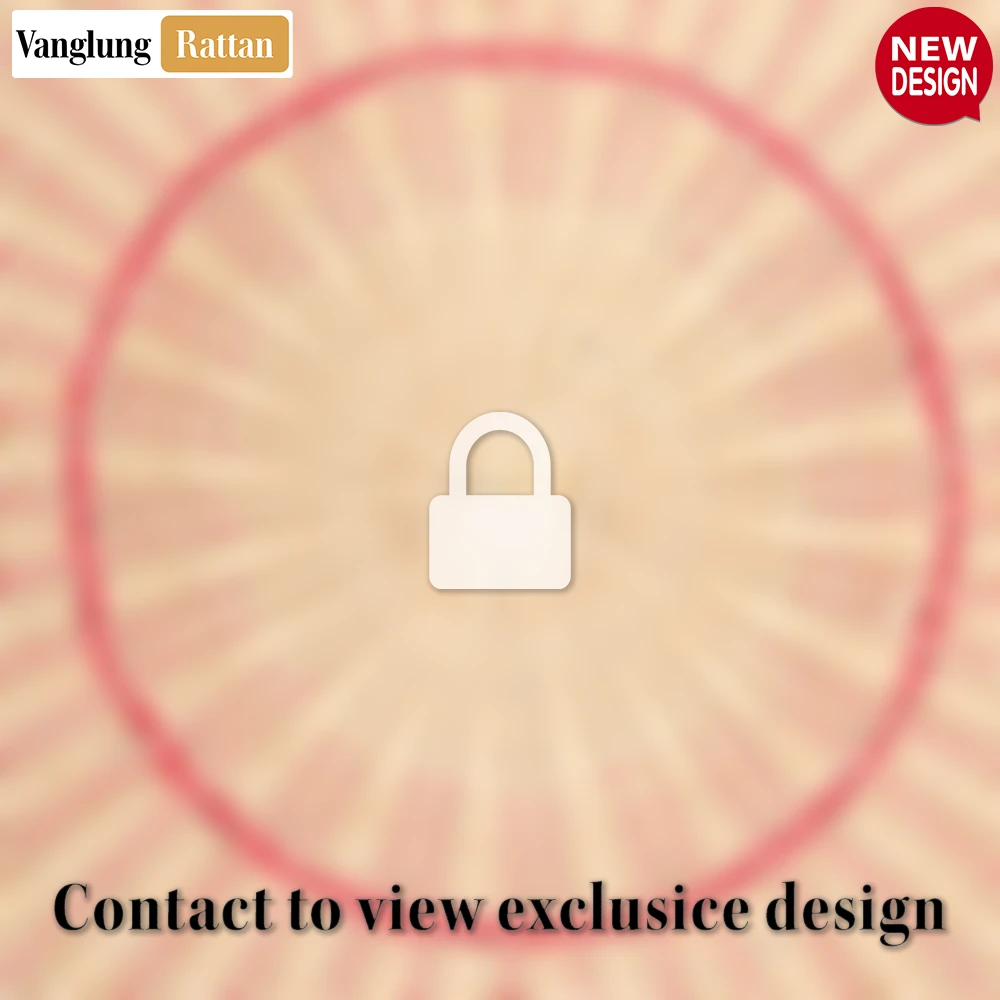 Round Natural Woven Rattan Placemat with Red Wavy Trim - UP034020 - 🏆 Why Choose VanglungRattan